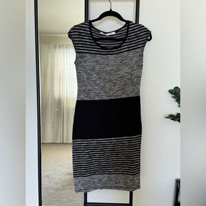 Max studio Black striped dress